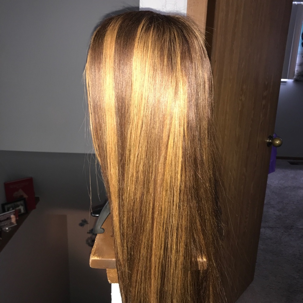 Piano highlight frontal wig